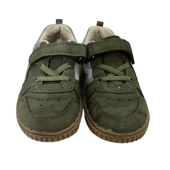 OshKosh B’gosh Toddler Boys Green Sneakers Size 11M Hook Loop Casual - Picture 2 of 9